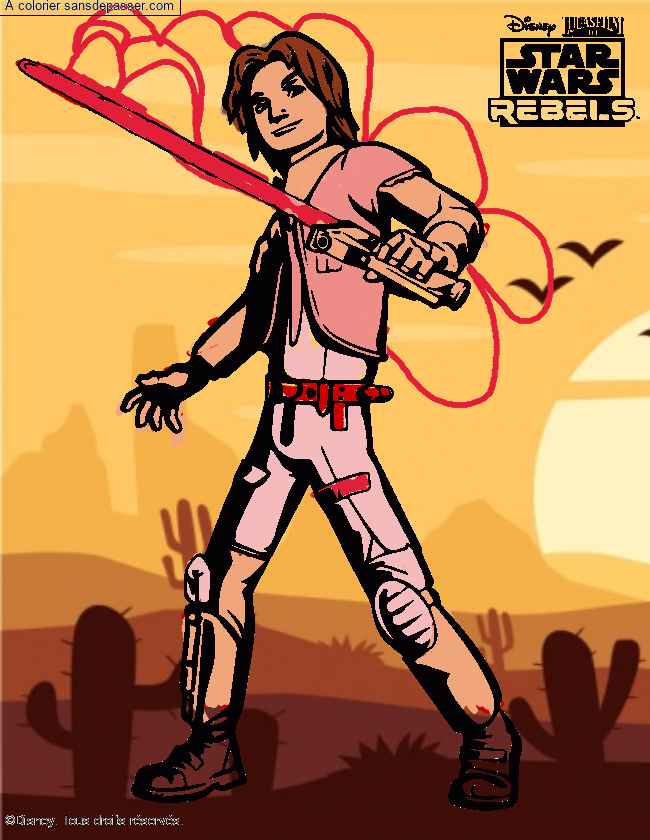 Coloriage Star Wars Rebel - Ezra par un invité