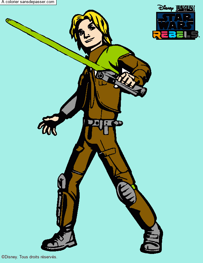 Coloriage Star Wars Rebel - Ezra par un invité