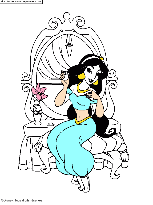 Coloriage Jasmine par un invité