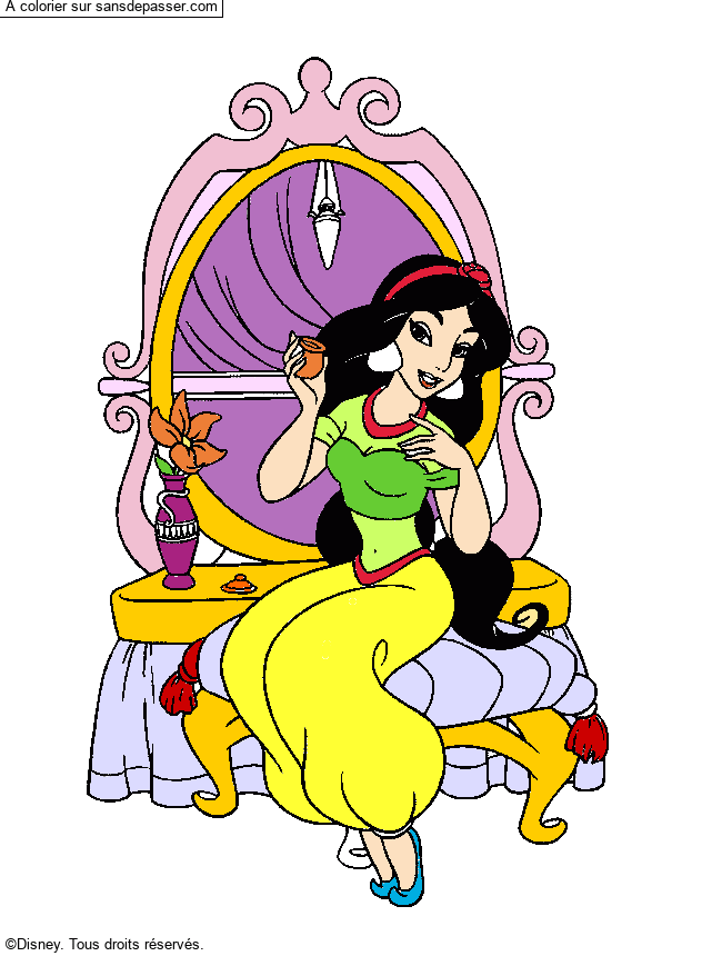 Coloriage Jasmine par un invit&eacute;