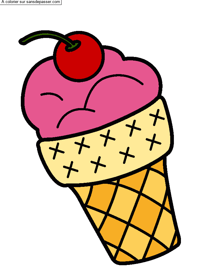 Glace &agrave; la cerise par un invit&eacute;