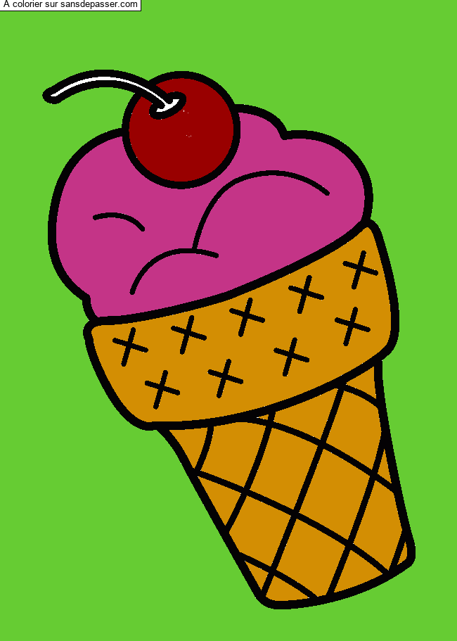 Glace &agrave; la cerise par un invit&eacute;