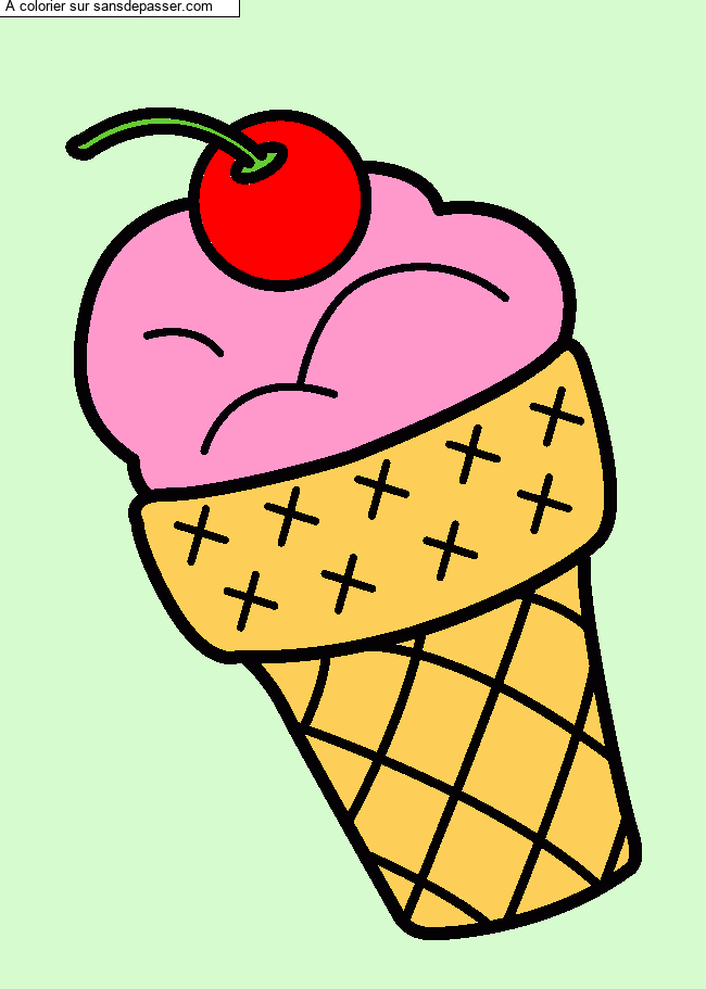 Glace &agrave; la cerise par un invit&eacute;