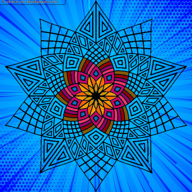 Mandala fleur par un invit&eacute;