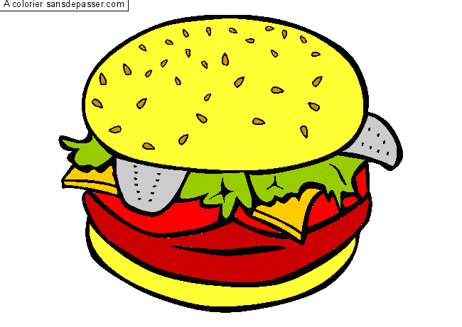 Coloriage Hamburger