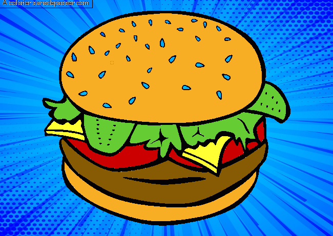 Hamburger par un invit&eacute;