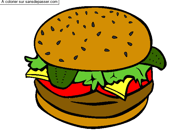 Coloriage Hamburger par NAIM