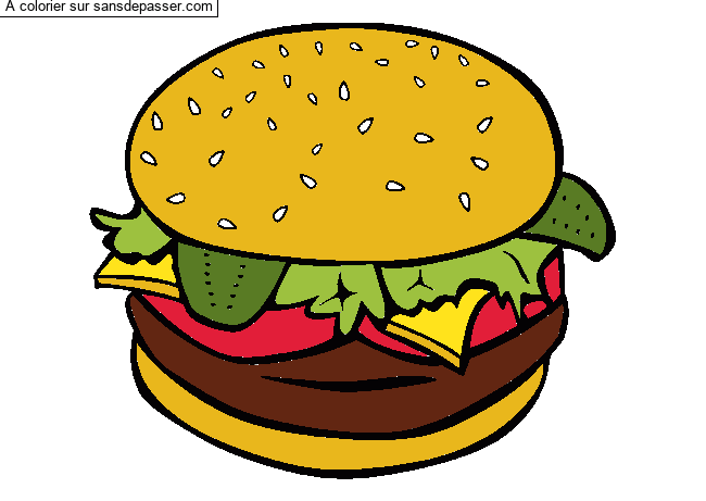 Coloriage Hamburger par un invité