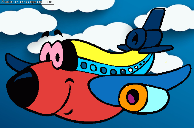 Coloriage Avion personnage par Maeli 