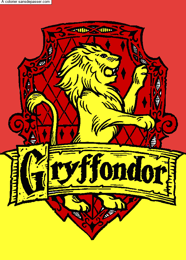 Coloriage Harry Potter Gryffondor