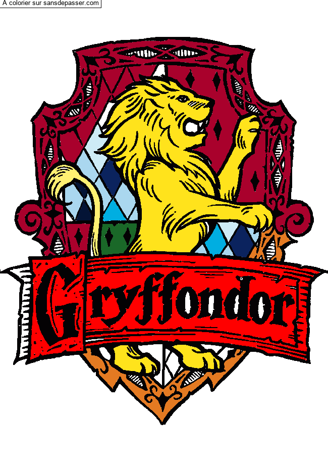 Coloriage Gryffondor par fidji
