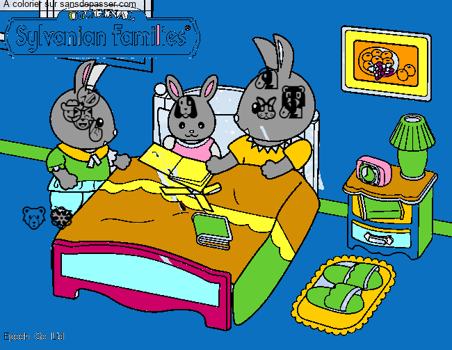 Coloriage Au lit petit lapin !  par un invit&eacute;