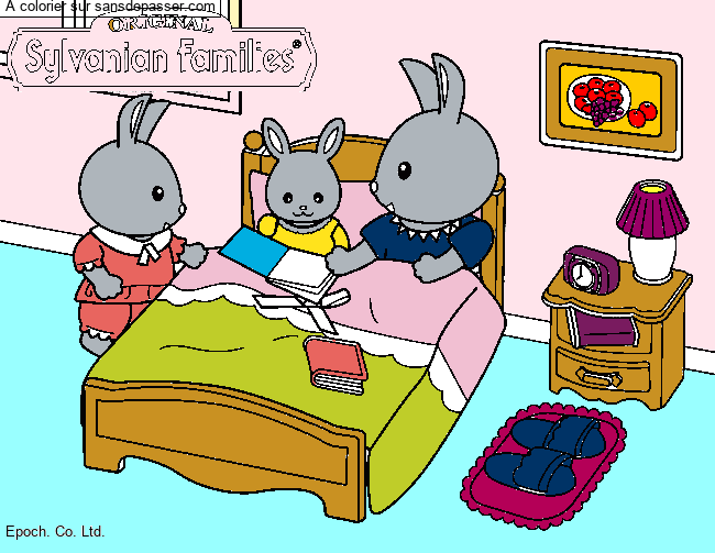 Coloriage Au lit petit lapin !  par un invité