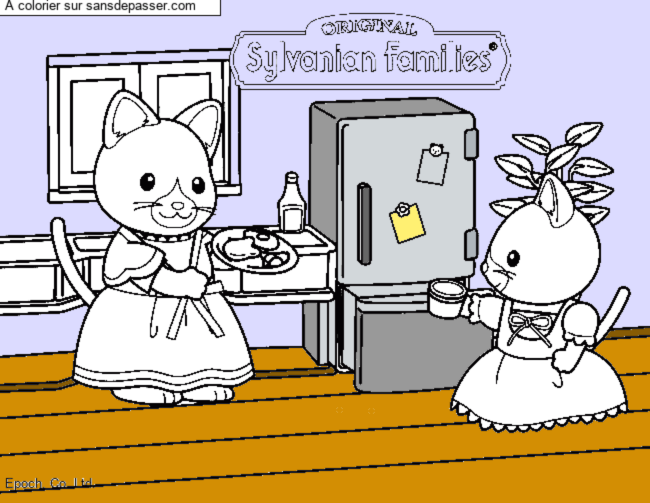 Coloriage Le petit d&eacute;jeuner par Marguerite 