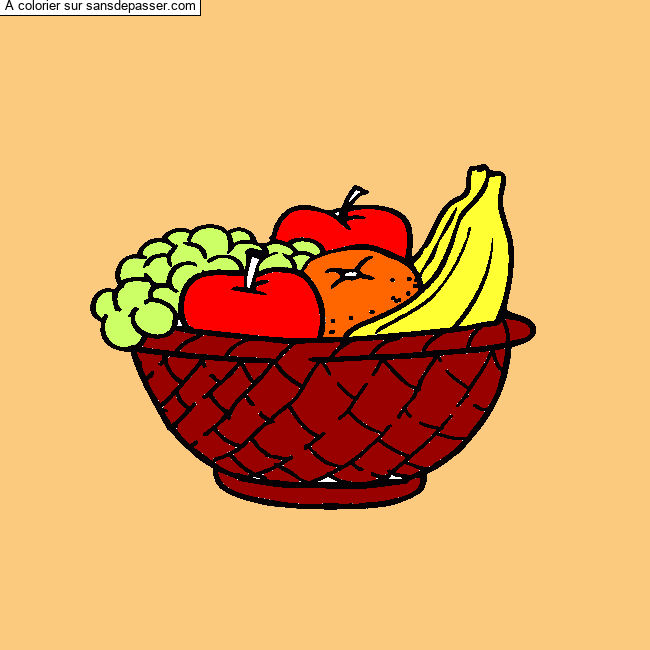Coloriage Corbeille de fruits par LEANA