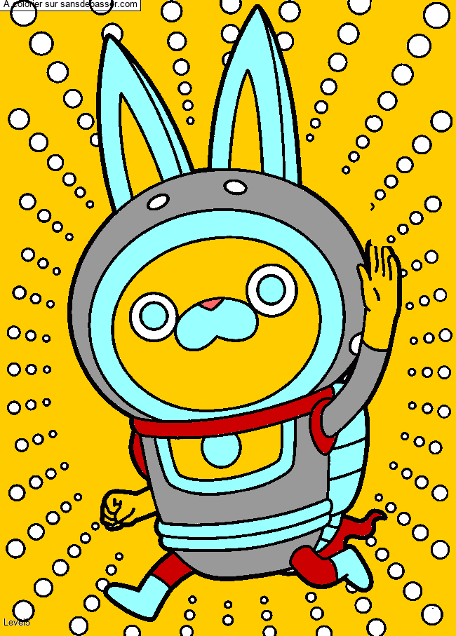 Coloriage Yokai Lapin par un invit&eacute;