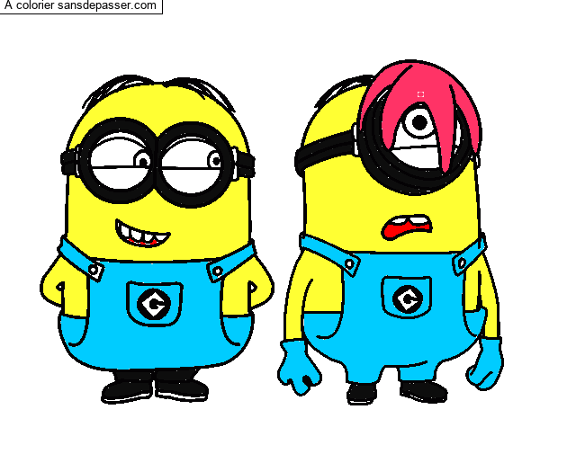 Minions avec une &eacute;toile de mer par un invit&eacute;