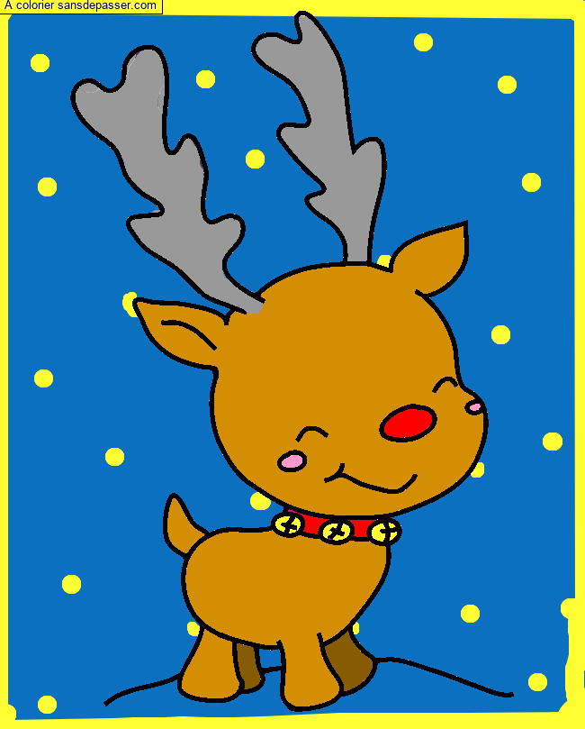 Renne du P&egrave;re No&euml;l par un invit&eacute;