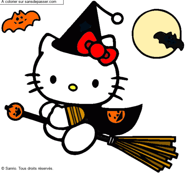 Hello Kitty f&ecirc;te Halloween par un invit&eacute;