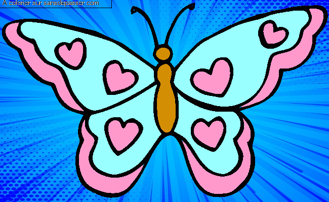 Coloriage Joli Papillon par un invit&eacute;