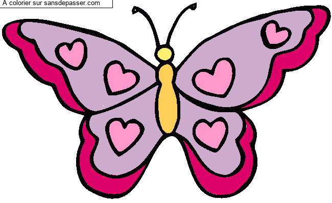 Coloriage Joli Papillon par un invit&eacute;