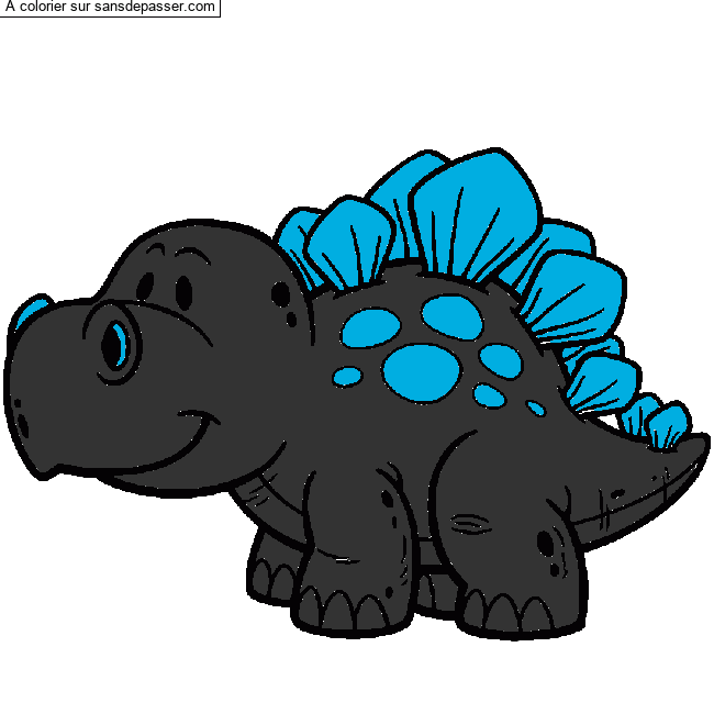 Coloriage Stegosaure par fluffysh