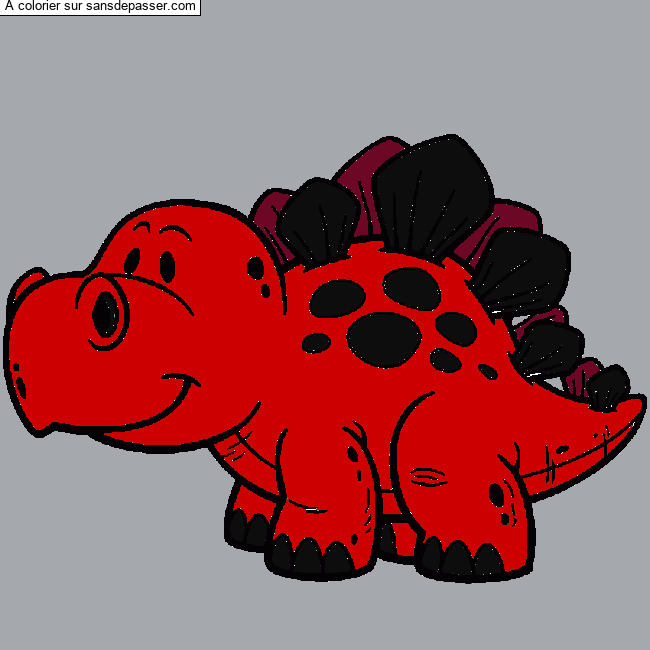 Coloriage Stegosaure par fluffysh