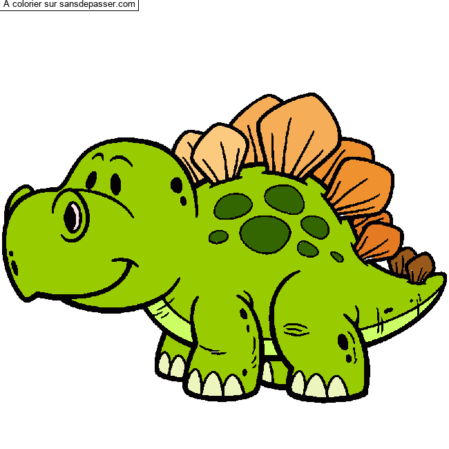 Coloriage Stegosaure par un invité