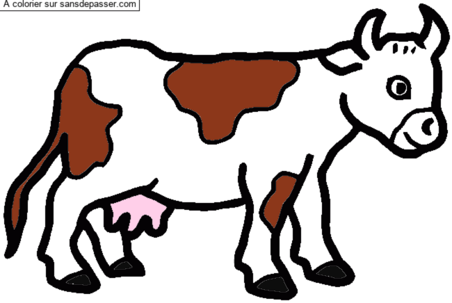 Coloriage Vache par un invité