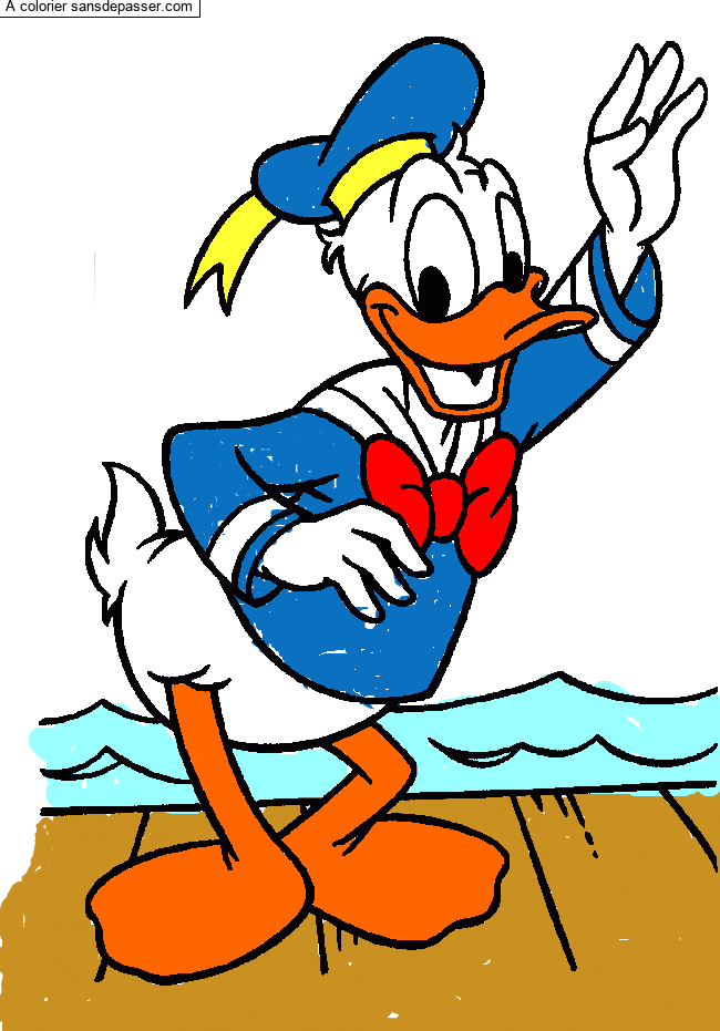 Coloriage Salut Donald ! 
