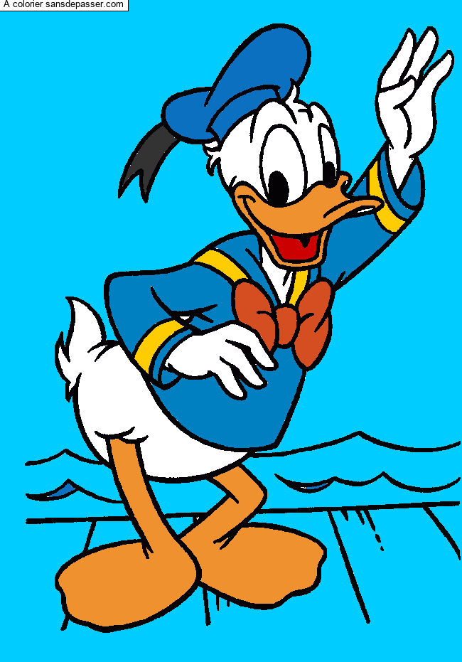 Coloriage Salut Donald !  par EloisePapa