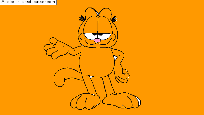 Coloriage Garfield par un invité