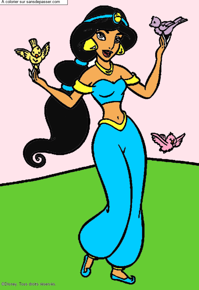 Coloriage Jasmine par un invit&eacute;