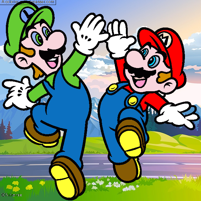 Mario et Luigi par un invité