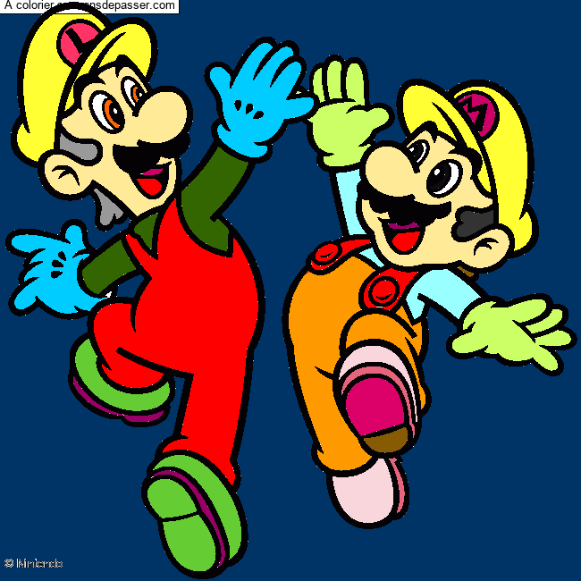 Coloriage Mario et Luigi par un invité