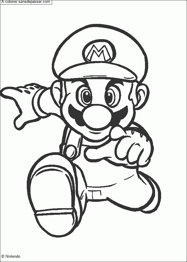 Coloriage Mario par un invité