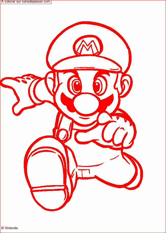Coloriage Mario par un invité