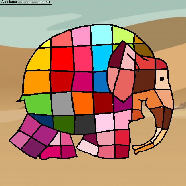 Elmer, l'&eacute;l&eacute;phant multicolore par un invit&eacute;