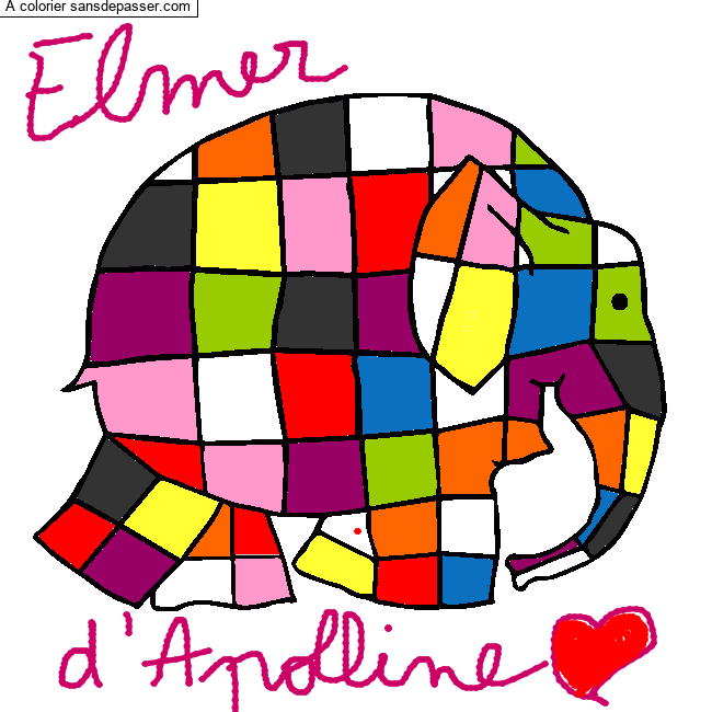 Elmer, l'&eacute;l&eacute;phant multicolore par un invit&eacute;