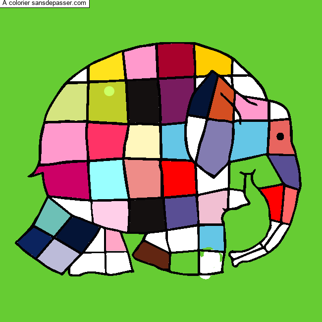 Elmer, l'éléphant multicolore par choukette