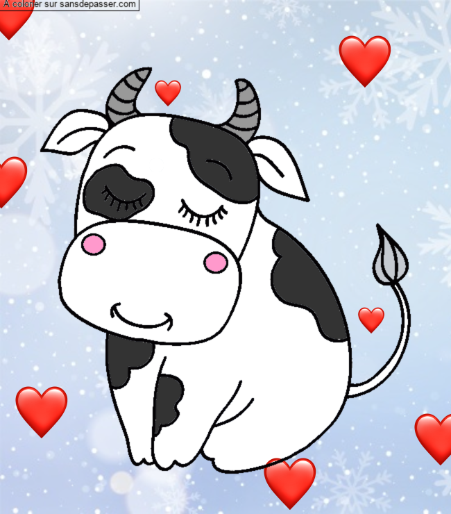 Vache tachet&eacute;e par un invit&eacute;