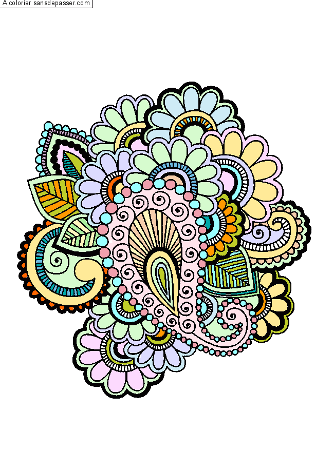 Coloriage Mandala Fleur