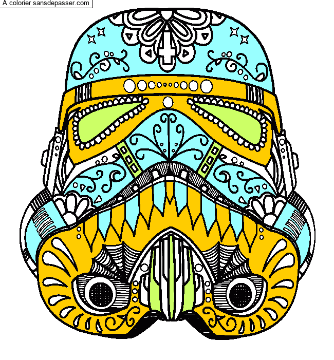 Coloriage Stormtrooper doodle par LUCIE