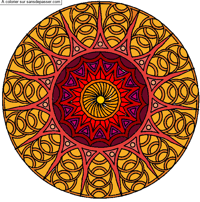 Coloriage Mandala classique par un invité