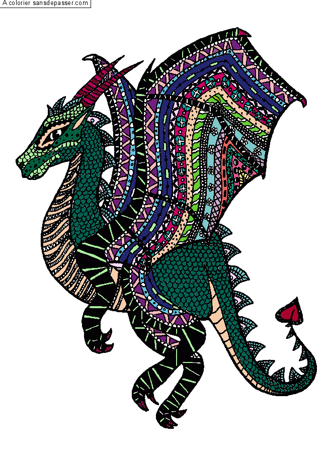 Dragon Doodle Mandala par un invit&eacute;