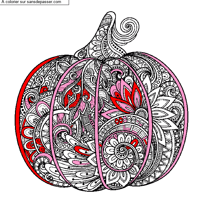 Citrouille doodle - Mandala par un invit&eacute;