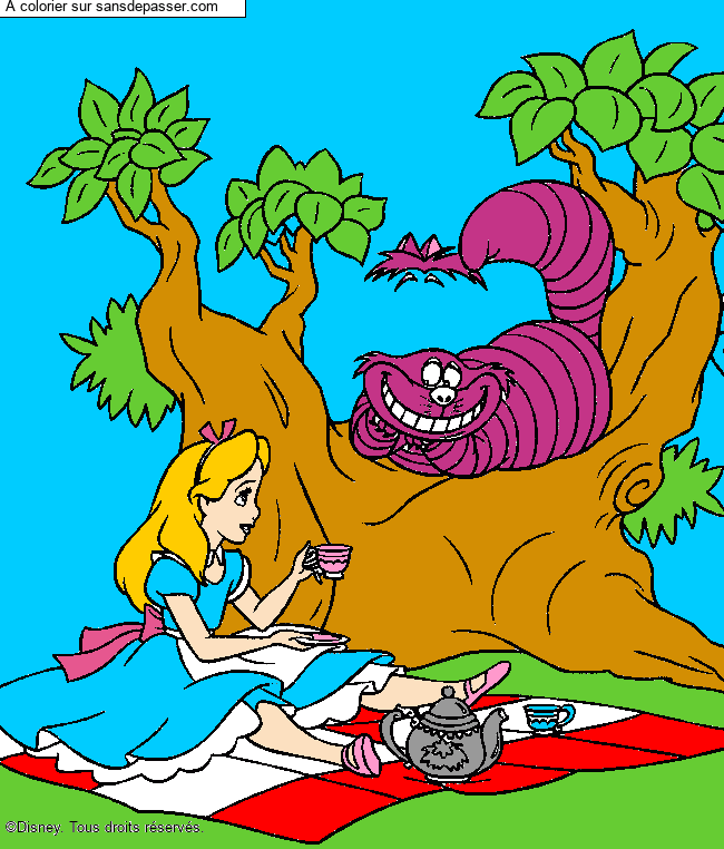 Alice et le chat de Cheshire par Lilounette