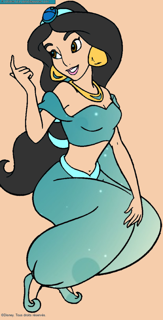 Coloriage Jasmine par un invit&eacute;