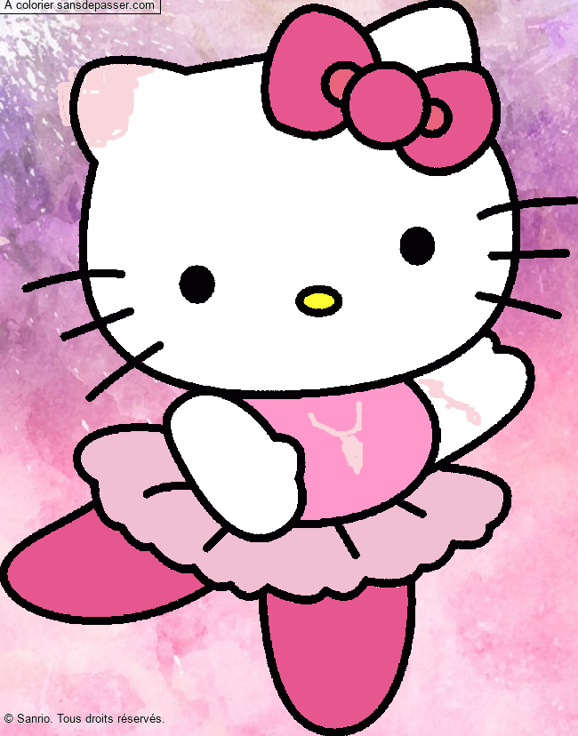 Coloriage Hello Kitty Sirène Sans Dépasser