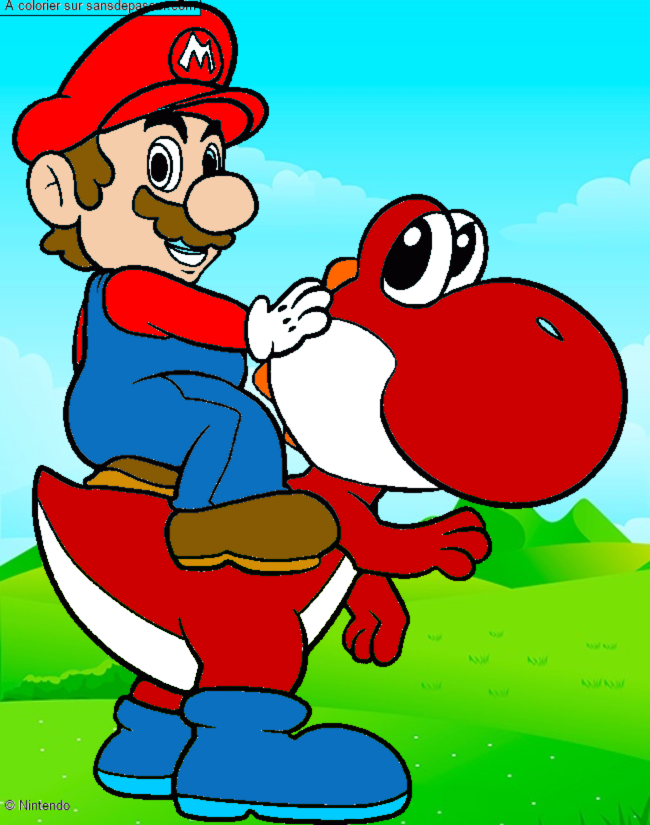 Mario et Yoshi par un invit&eacute;